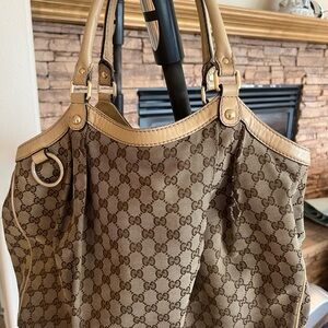 Gucci Authentic Brown Monogram Tote